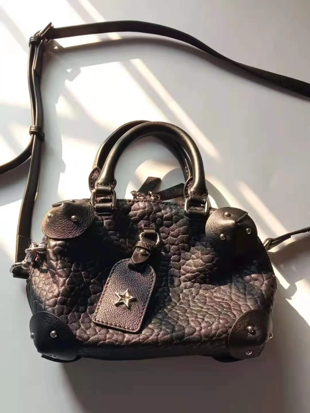 

Grained goat skin totes bags Genuine leather small crossbody bags real leather chain Shoulder Bags