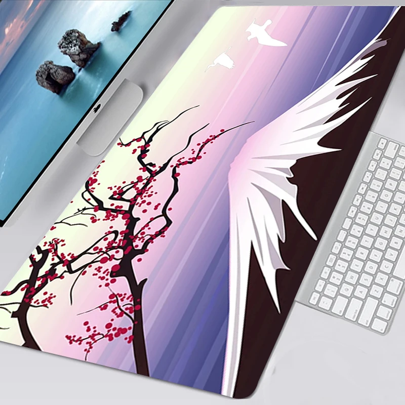 

Flower Gaming Mouse Pad Floral XXL Mousepad Gamer 900x400 Rubber Keyboard Mat Desk Pad Mat Table Mausepad Carpet Cherry Blossoms