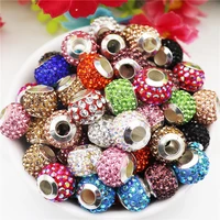 20pcslot new large hole rhinestone beads charms jewelry kit crystal murano pandora bracelet for women girls diy craft making