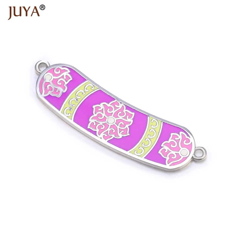 As Picture Juya новейший высококачественный медный металл с цветной эмалью дизайн очаровательные соединители аксессуары для самостоятельного изготовления ювелирных изделий ремесло - Цвет: As Picture