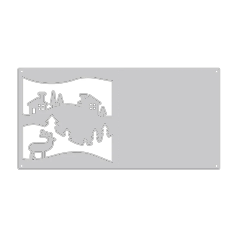 Christmas Folding Card Craft Metal Cutting Frame Templates Scrapbooking Embossing Paper Cards Photo Album Stencils Dies | Дом и сад