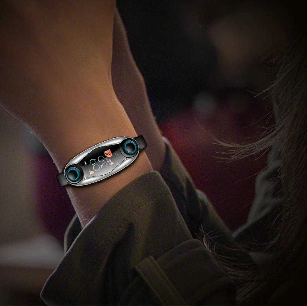 Femperna, беспроводные наушники, двойные, Bluetooth, наушники, наушники, ответ на вызов, дыхательный светильник, фитнес, умный Браслет, умные часы