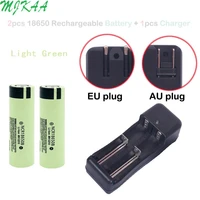 mjkaa 2pcs 18650 3400mah 3 7v lithium ncr rechargeable battery us au plug black 220v dual li ion 18650 battery charger