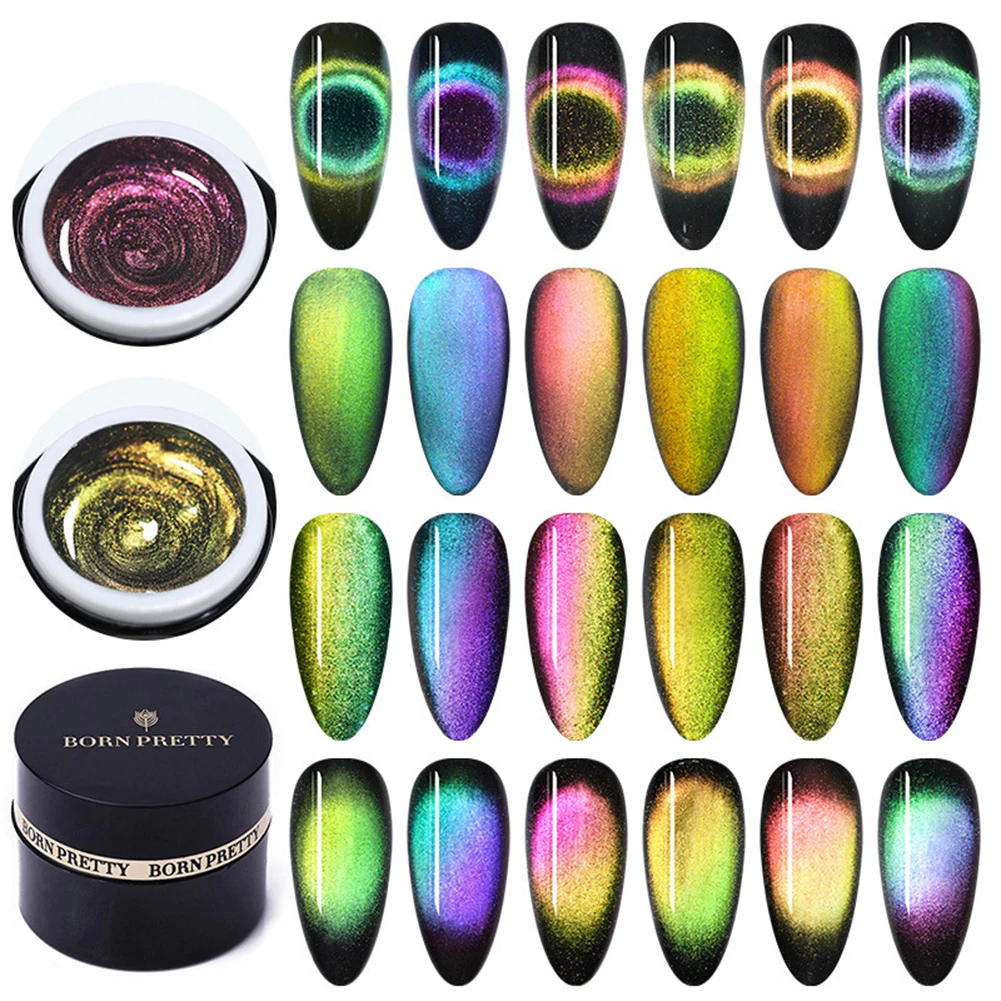 BORN PRETTY 9D Galaxy Cats Eyes светодиодный Гель-лак для ногтей Хамелеон для использования с магнитом впитывающийся УФ-лак для ногтей Блестящий гель Базовое покрытие 5 мл