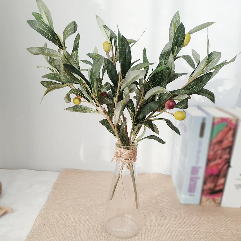

2pcs/lot Artificial Willow Leaves Silk Fake Green Plant DIY Home Wedding Decoration