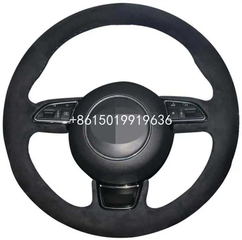 

Black Suede Car Steering Wheel Cover DIY for Audi A3 8V A1 8X Sportback A4 B8 Avant A8 D4 A6 C7 A7 G8 A5 8T Q3 8U Q5