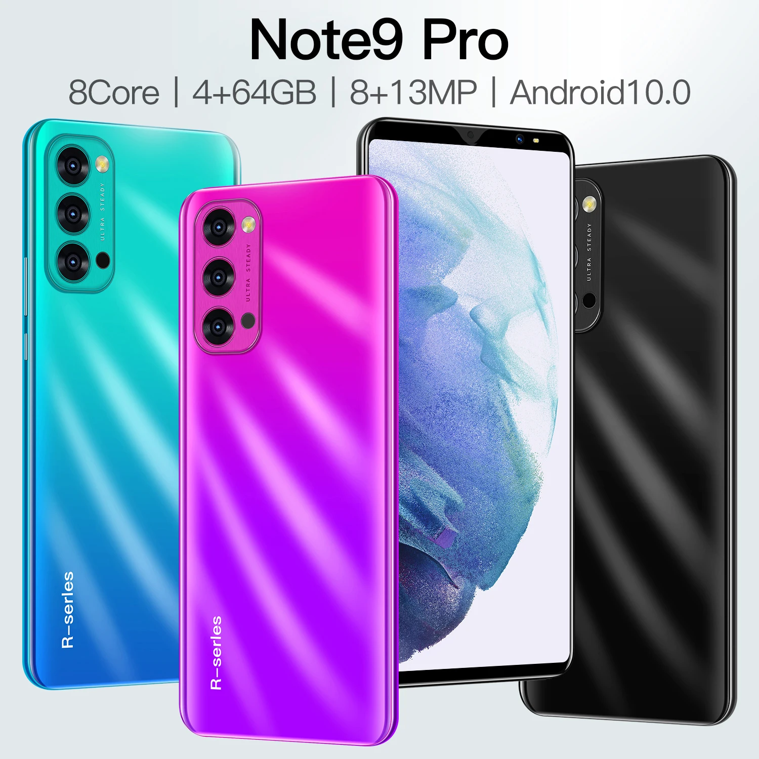 

2021 Note9 Pro Smartphone Android 5.8inch 8MP+13MP 4GB+64GB Unlocked Mobile Phones Global Version 4G 5G Celulares Cellphone New