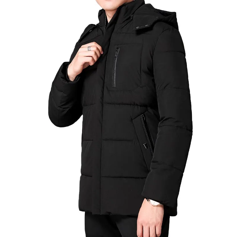 Новый мужской зимний пуховик высокого качества толстый средний возраст теплое