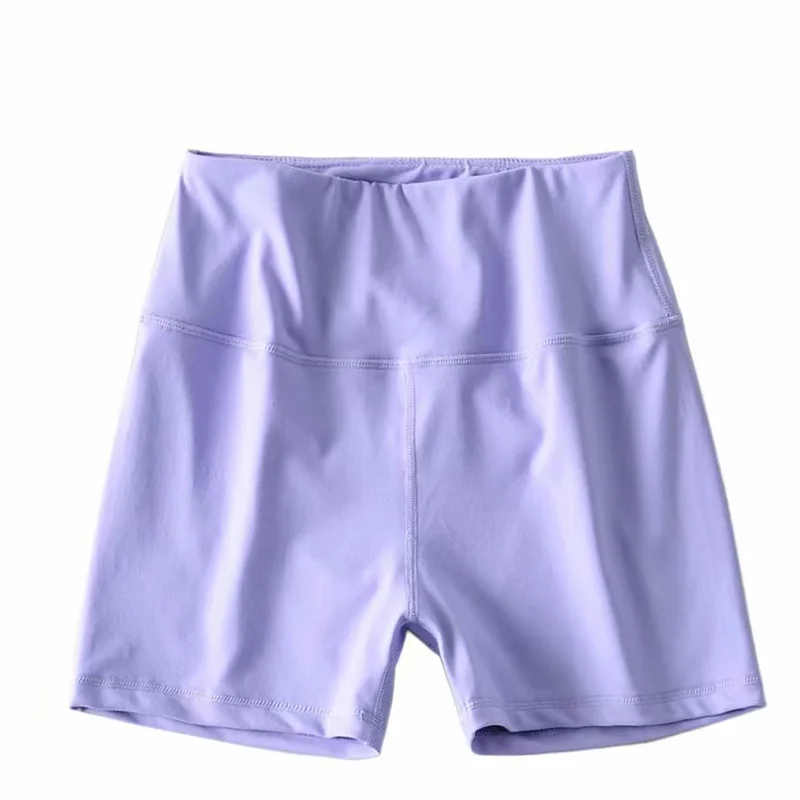 Elastic Waist Stretch Candy Color Tight-fitting High Bag Hip Riding Sports Chic Women's Pants Running Female | Женская одежда