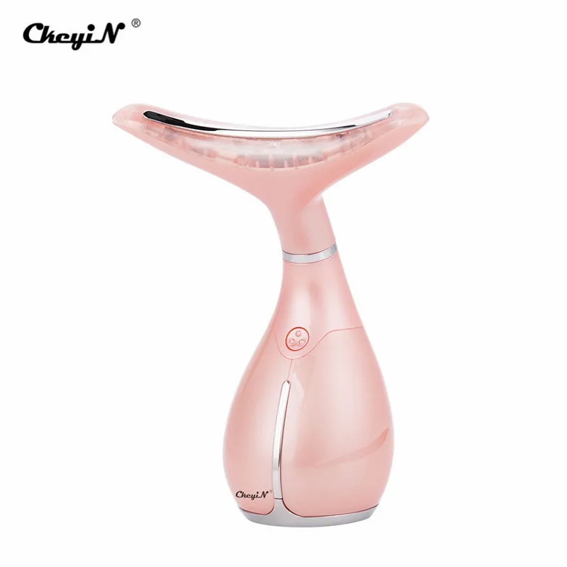 CkeyiN LED Фотон Свет Отопление терапия лица шеи массажер двойной подбородок