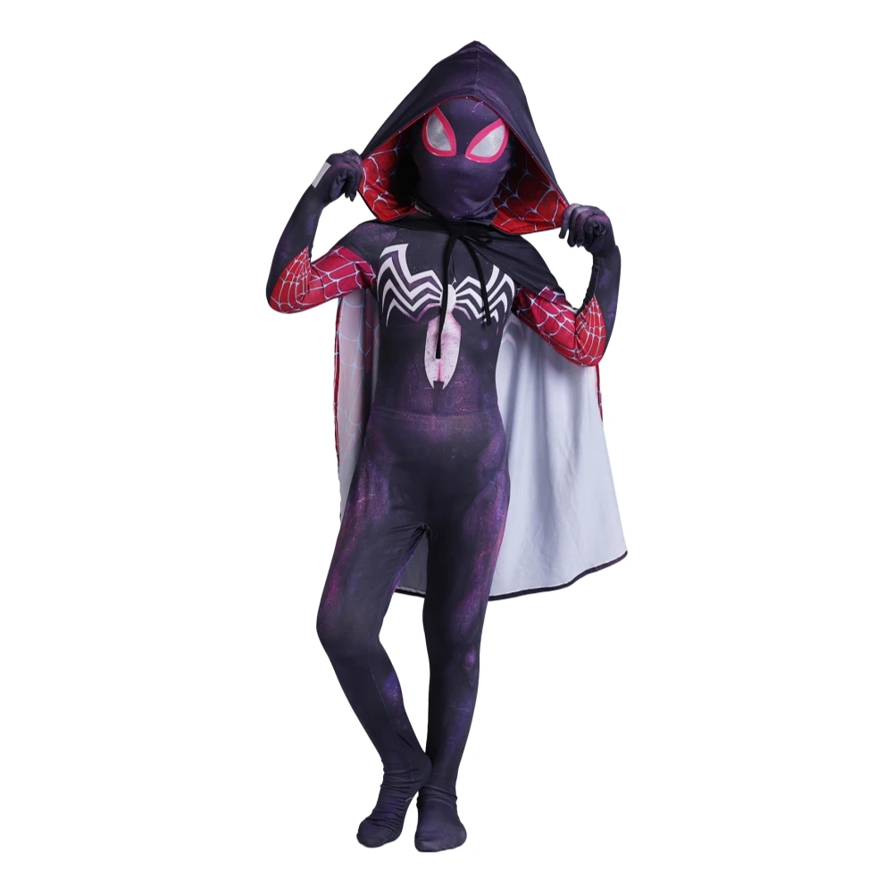 

3D Print Spider Gwen Stacy Spandex Lycra Zentai Costume for Halloween Cosplay Female Spider Suit for Kids Costumes