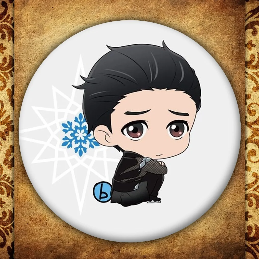 Японское аниме Юри! Брошь на льду в виде японского мультфильма Юрия кацуки сумки