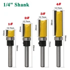 Концевая фреза с прямым концом и хвостовиком 14, фреза для очистки, утапливания, отделки, фреза для деревообработки