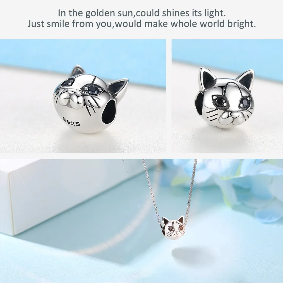 Оптовая продажа Милое платье для питомца кота Подвески 925 стерлингового серебра