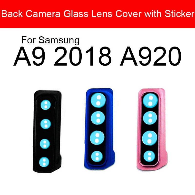 Задняя задняя камера объектив с наклейкой для Samsung Galaxy A9 2018 SM A920F A920 стеклянная