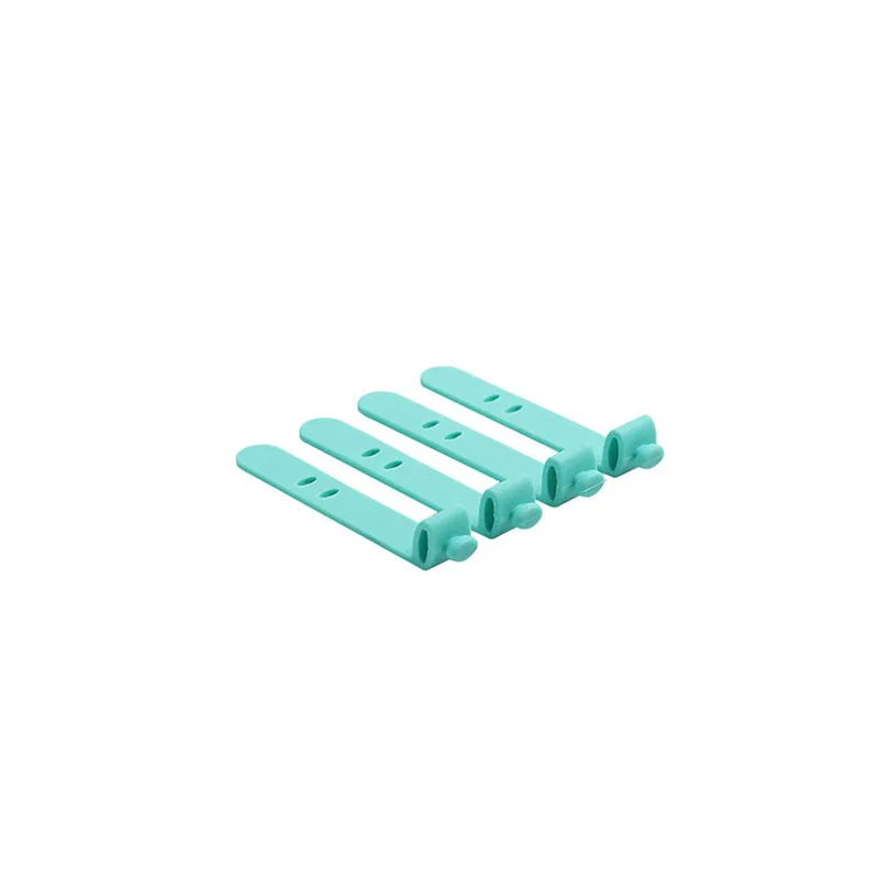 4Pcs Silicone Strap Hook Loop Cable Winder Headphone Cord Earphone Organizer USB Tie TSLM1 | Электроника