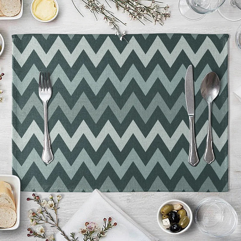 1 шт. сине белые геометрический узор обеденный стол коврик Чай каботажное судно