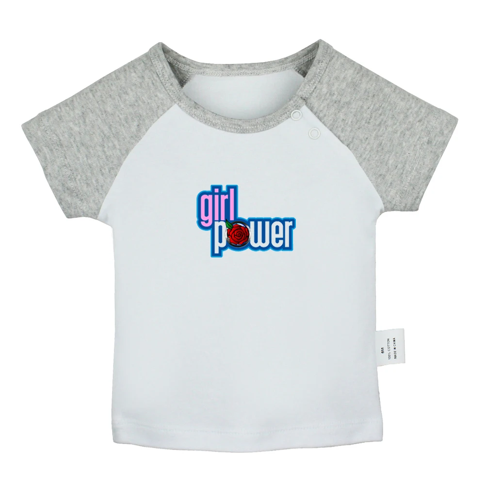 Survivor Pink Ribbon Girl Power Red Rose Design Newborn Baby T-shirts Toddler Graphic Raglan Color Short Sleeve Tee Tops | Детская