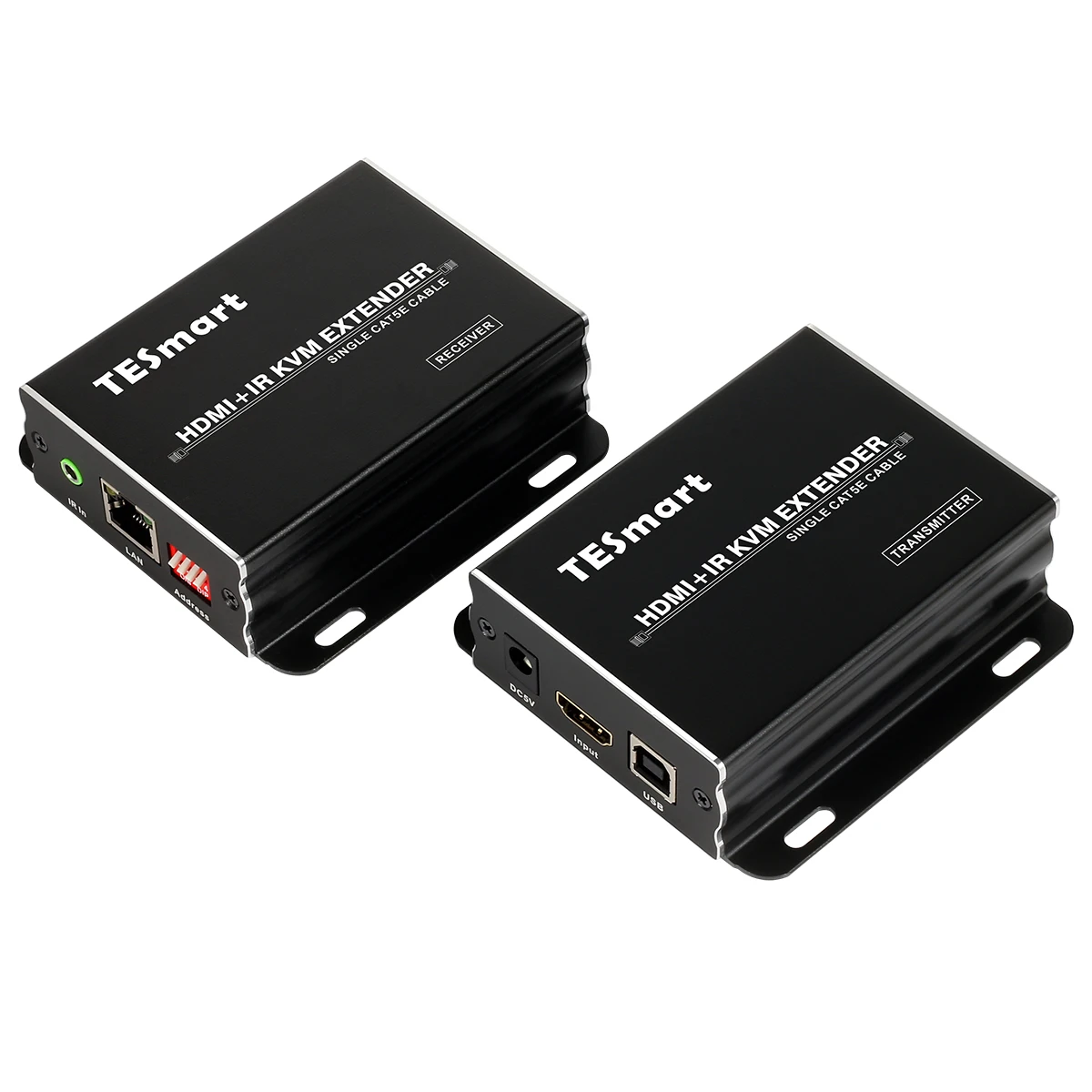 TESmart KVM HDMI удлинитель 60 м USB IR CAT5e/6 (1 TX + 1 RX) поддержка 1920*1080 @ Гц|KVM-переключатели| |