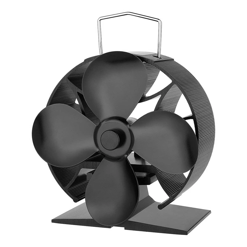 

Fireplace 4 Blade Heat Powered Stove Fan Log Wood Burner Eco Friendly Quiet Fan Home Efficient Heat Distribution