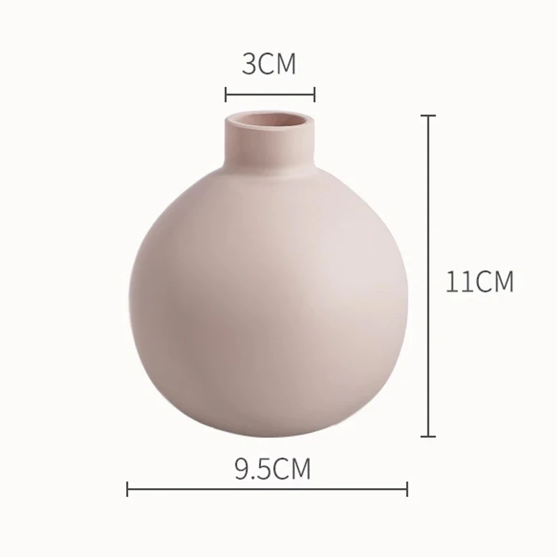 

Modern Ceramics Vase Ornaments Minimalist Home Dried Flowers Flower Inserter Living Room Desktop Decorative Vase