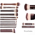 Профессиональных кистей для макияжа Румяна пудра Контур глаз тени для бровей Кисть металлическая ручка макияж косметические инструменты, кисть