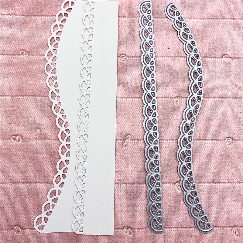 

Lace wave Metal Cutting Dies Paper Cut Card Making Template for DIY Scrapbooking Decorative Craft Mold stamp and dies 2021 new
