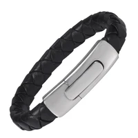 wollet jewelry bio magnetic stainless steel silicone leather bracelet bangle for men germanium magnet black rubbers wristbands