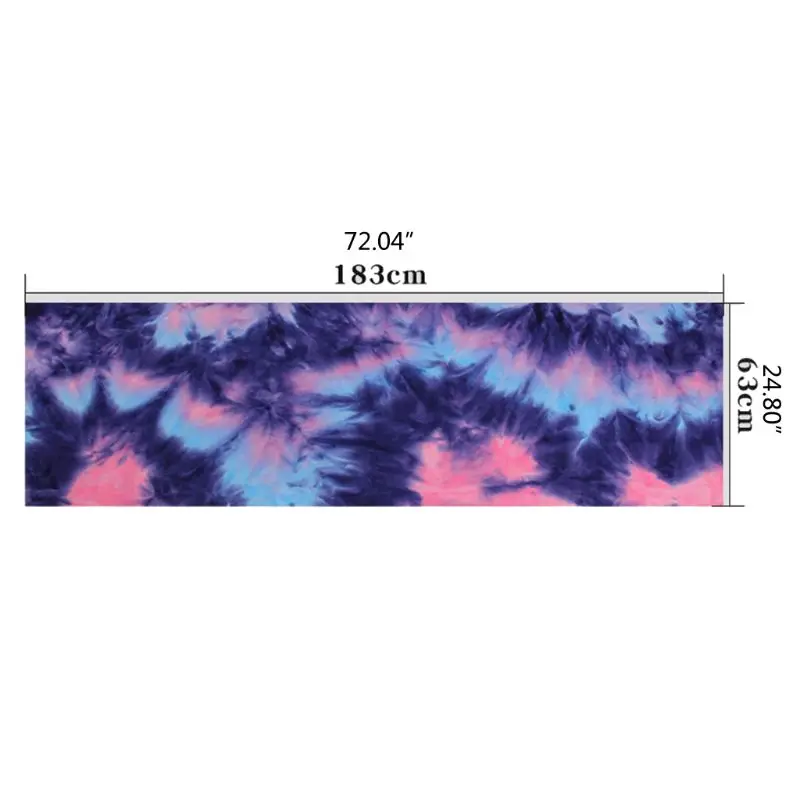 

Tie-Dye Yoga Towel Sweat Absorbent Non-Slip Fitness Mat Blanket with Carry Bag