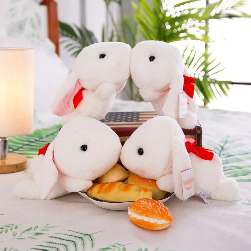 

25cm Soft Rabbit Plush Toy White Cute Bunny Animal Stuffed Doll Home Car Decor Sleep comfort Toy for kids girl