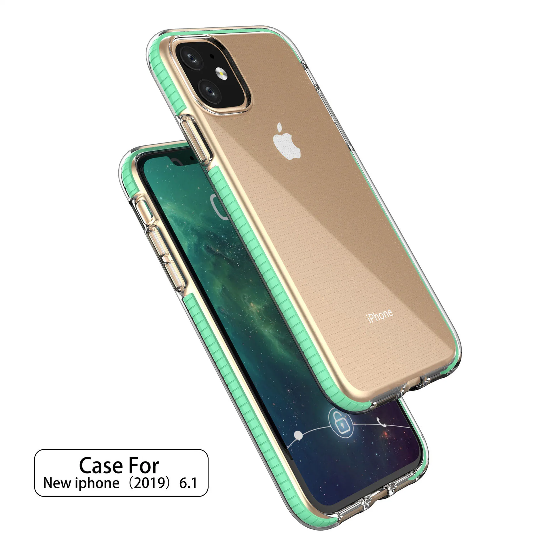 Уникальный дизайн двойной цветной ТПУ анти-осенний чехол для телефона iphone 6 7 8X11 Pro