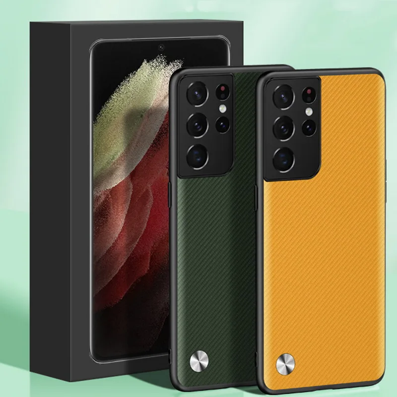 

Carbon Fiber Pattern style For Samsung Galaxy S21 Plus S21 ultra Case Shockproof Glossy Slime TPU For Galaxy S21 Case Cover