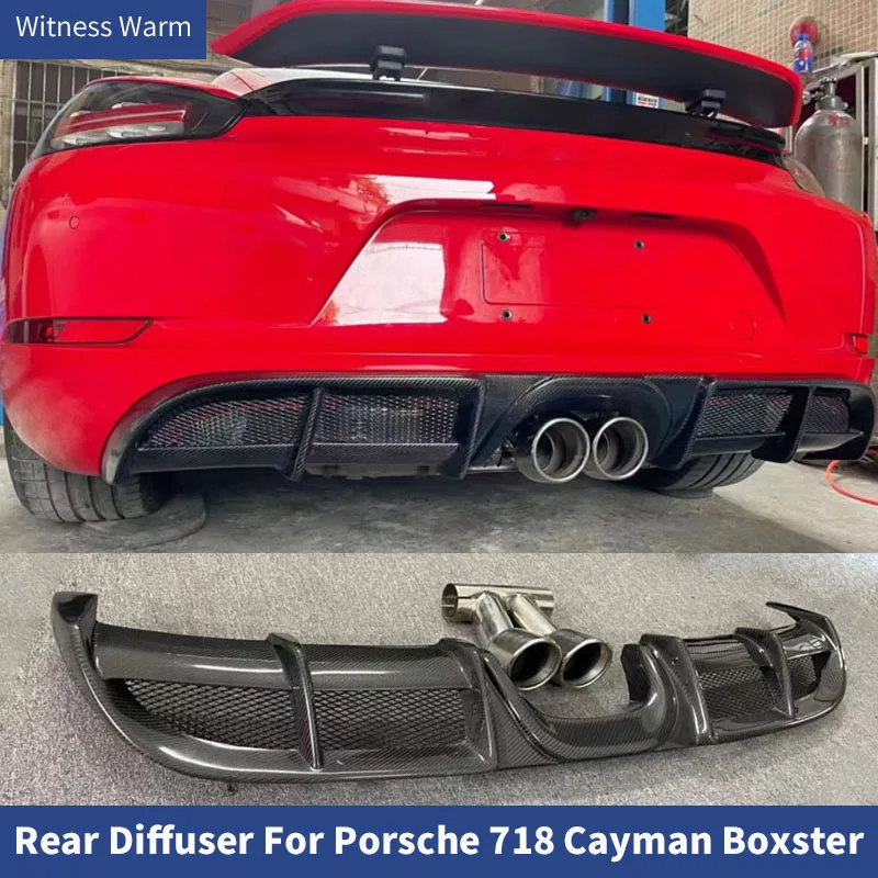 

Для Porsche 718 Cayman Boxster 2016-2018, искусственный спойлер из углеродного волокна, фартуки, разветвители, выхлопные наконечники, задние трубы