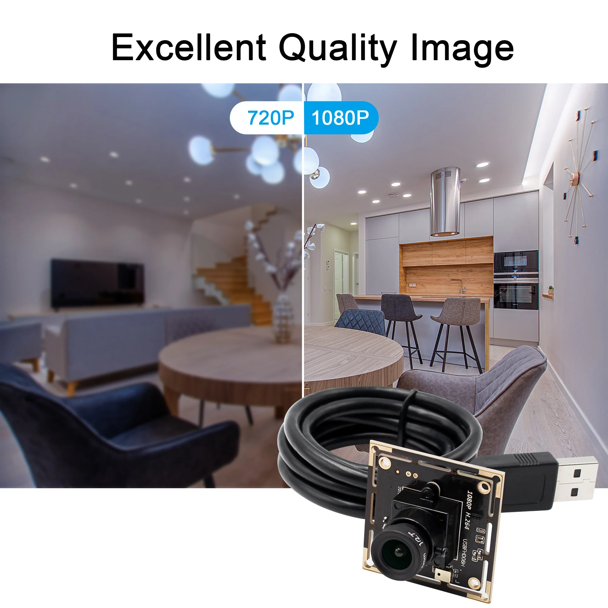 2MP Высокое разрешение 1080P USB веб камера Низкое освещение Sony IMX322 сенсор H.264 модуль