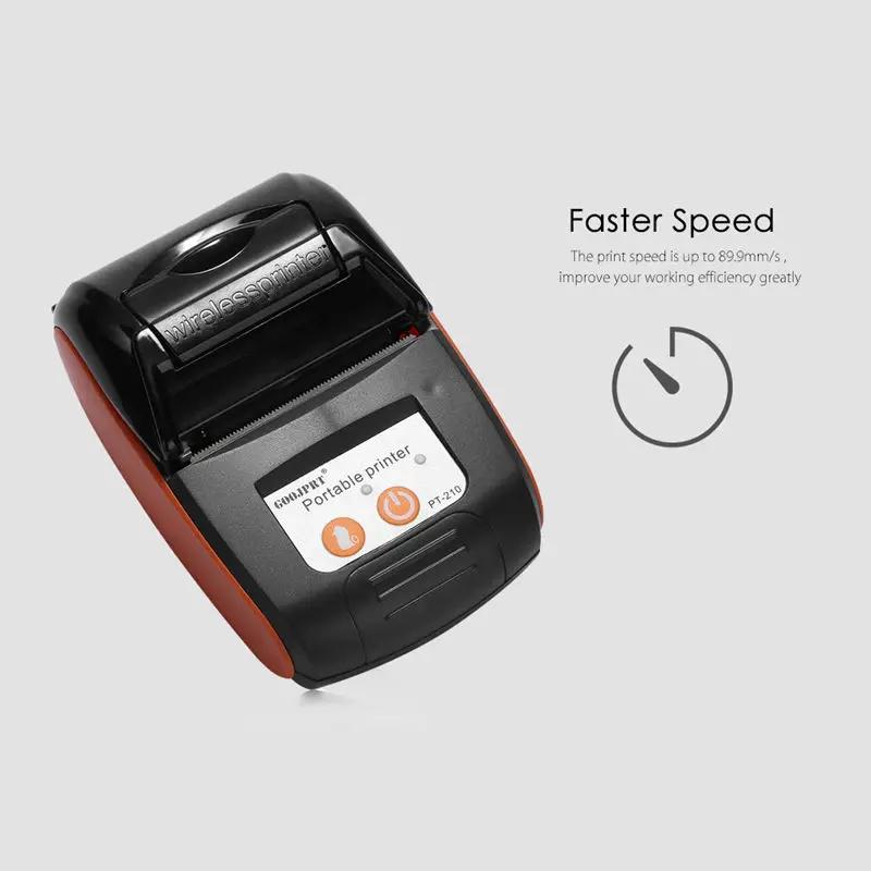 

Goojprt Pt210 58Mm Bluetooth Thermal Printer Portable Wireless Receipt Machine For Windows Android Ios Eu Plug