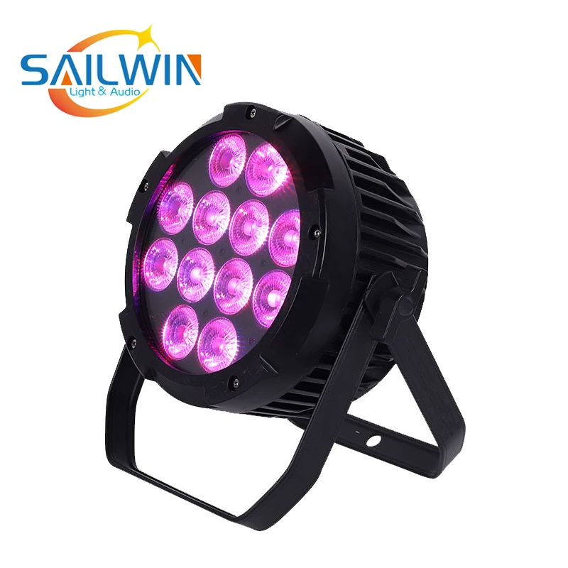 4X Лот совсем не вентилятор Алюминиевый беспроводной LED Par Can 12*18 Вт 6в1 RGBAW UV LED Par свет DMX сценический свет Par проектор с Powercon (art.: 7a50c81ec) - 7a50c81ec