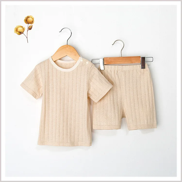 Одежда для маленьких мальчиков и девочек 2020 летний детский вязаный Топ в рубчик