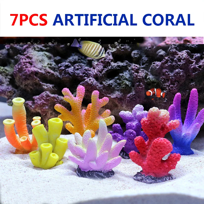 

Aquarium Decoration Artificial Resin Coral Decoration Colorful Fish Coral for fish Tank Resin Reef Rock Lanscaping Ornaments