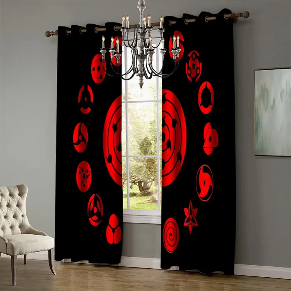 2 панели занавески в стиле ниндзя термоизолированные светонепроницасветильник