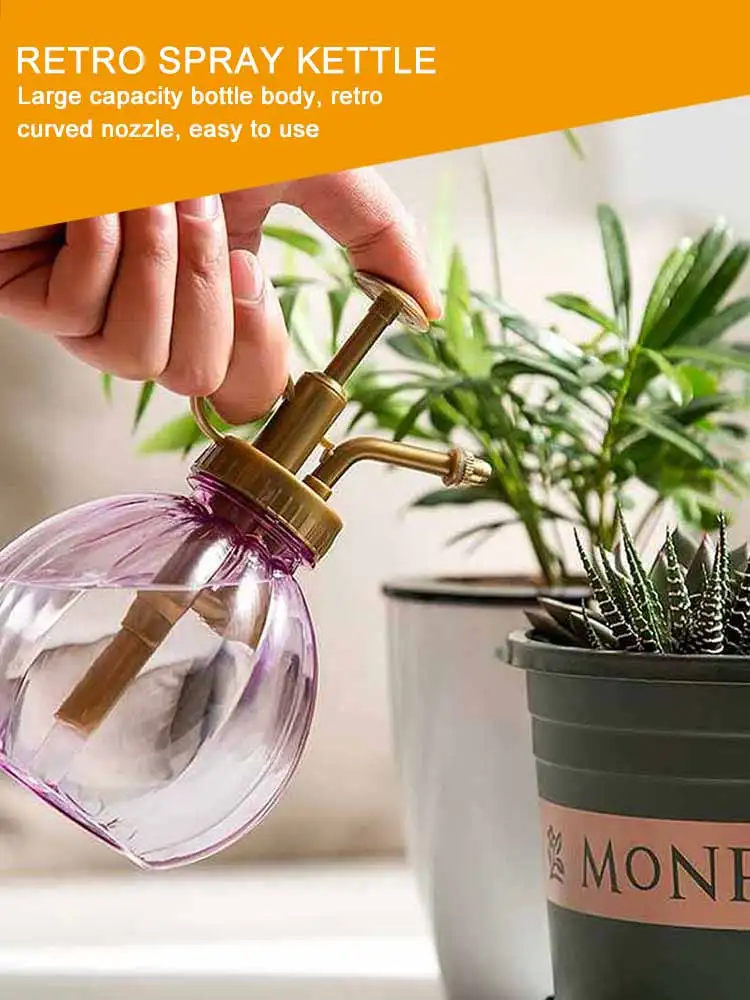 

Watering Pot Pressing Garden Sprayer Bottle Retro Succulents Sprayer Kettle Planting Tools Indoor Outdoor Supplies