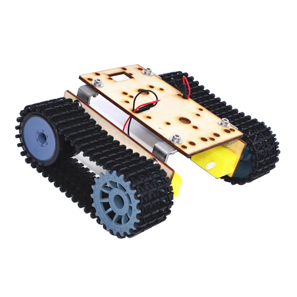 

DIY Tank Chassis Track Crawler Kit Smart Car Robot Kids Science Toy TT Motor