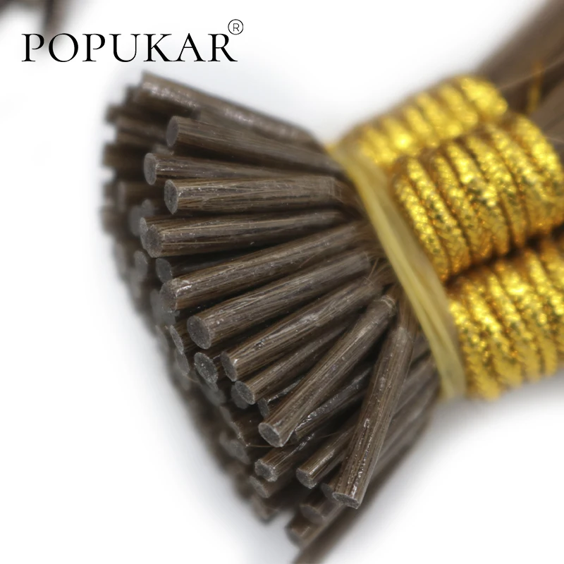 Popakku перуанские волосы Remy с выравненной кутикулой светло коричневые 0 66 г/пряди