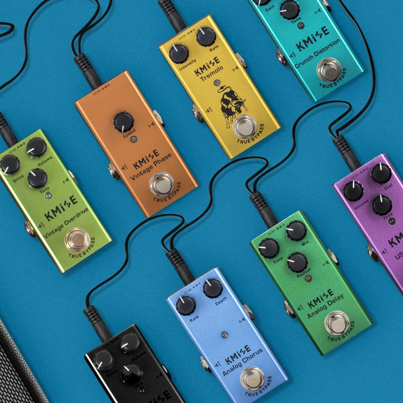 kmise mini elektrische gitarre effekt pedal verzögerungoverdrivecrunchverzerrungvintage phasertremolochorus dc 9v true bypass free global s