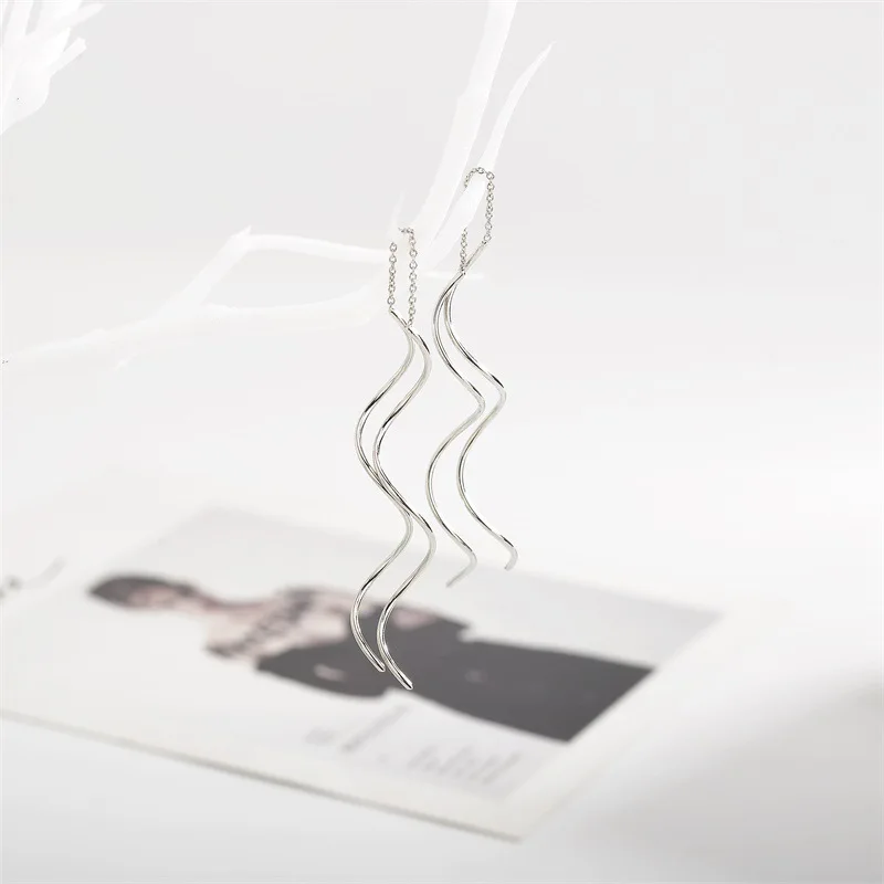 Уникальные женские длинные серьги цепочки|Серьги-подвески| |