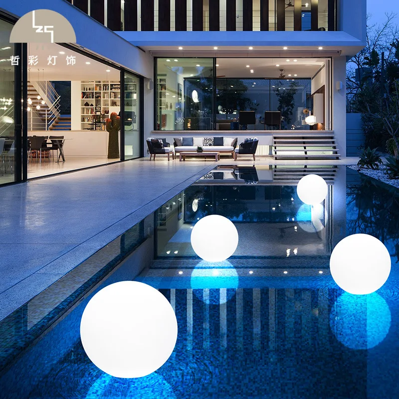 Современная светодиодная напольная лампа в форме шара CHRISTMA для декора двора, стоящая на подставке для спальни, с дистанционным управлением, освещение для гостиной, садовое освещение.