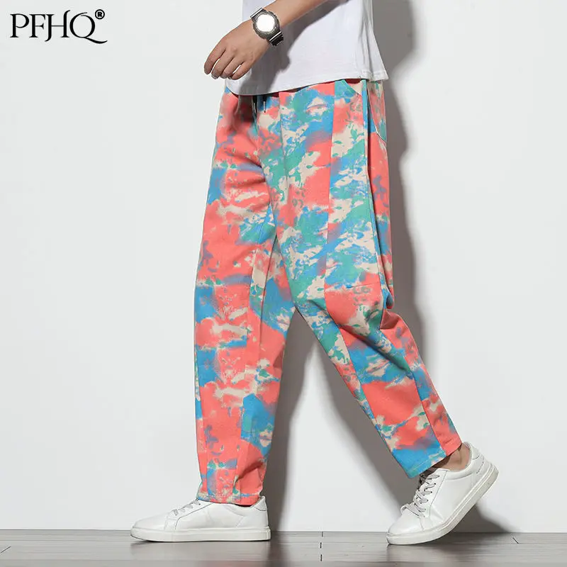 

Новые мужские модные свободные камуфляжные повседневные Прямые брюки PFHQ в национальном стиле, Осень-зима 2021