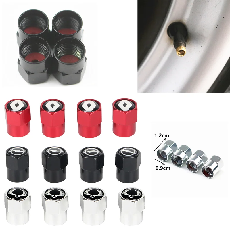 4 шт. алюминиевые колпачки для стержней клапанов автомобильных шин Skoda octavia fabia rapid