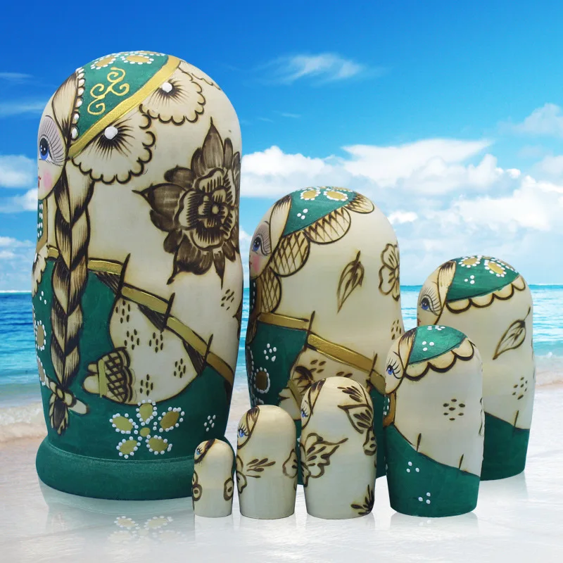 Деревянная русская подставка в 10/7 слоев кукла матрешка домашний декор украшения