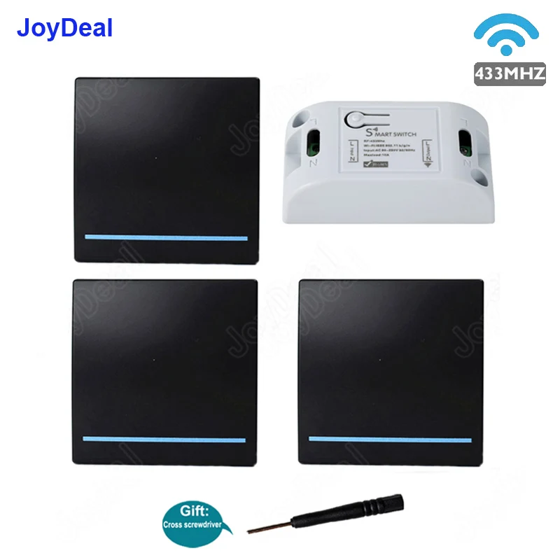 JoyDeal 433 МГц 86 Тип Портативный вкл/выкл Беспроводной Выключатель Света RF пульт