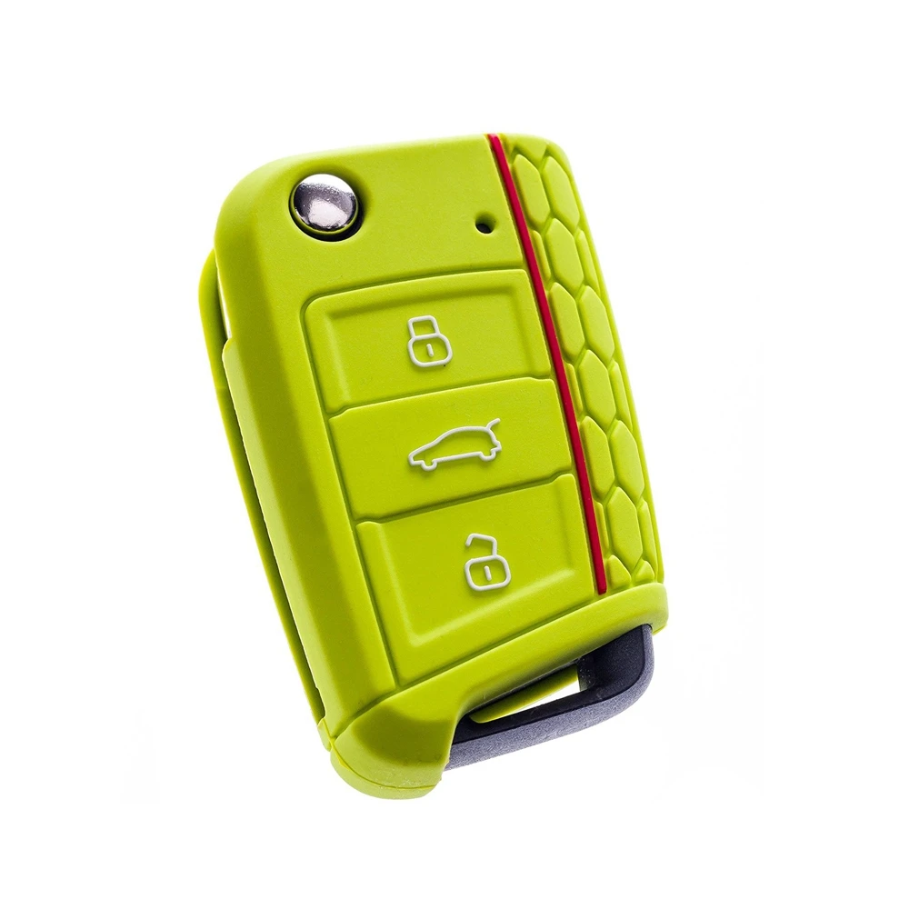 Популярный силиконовый чехол для автомобильного ключа Volkswagen VW Golf 7 mk7 Skoda Octavia A7 SEAT